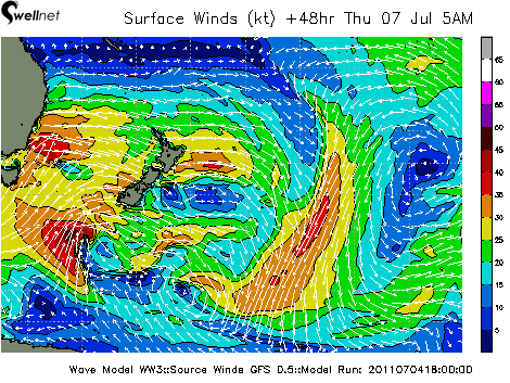10m Wind Speed (kt.) and Direction