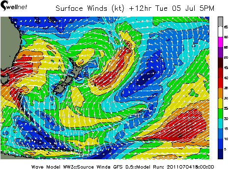 10m Wind Speed (kt.) and Direction