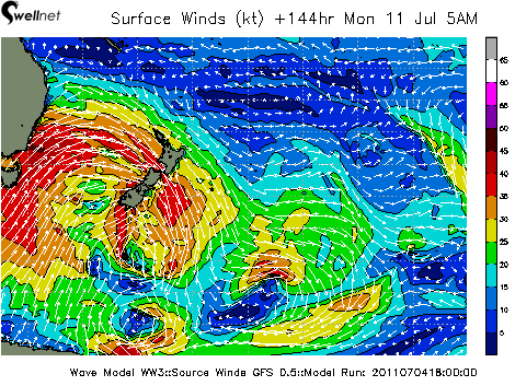 10m Wind Speed (kt.) and Direction