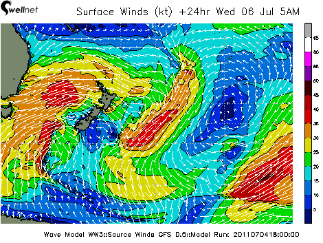 10m Wind Speed (kt.) and Direction
