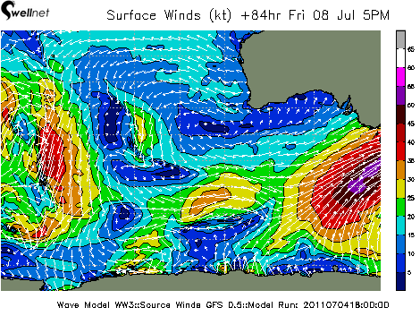 10m Wind Speed (kt.) and Direction