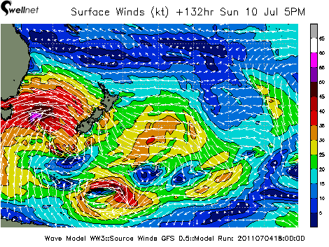 10m Wind Speed (kt.) and Direction