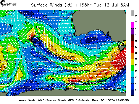 10m Wind Speed (kt.) and Direction