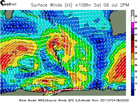 10m Wind Speed (kt.) and Direction