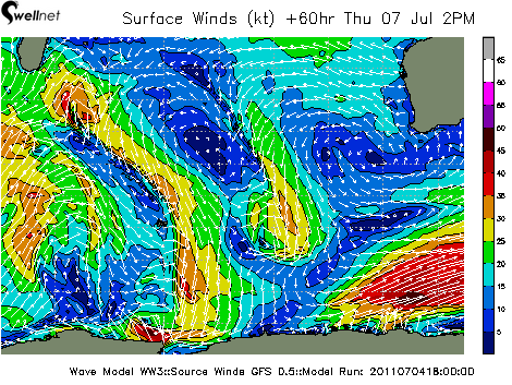 10m Wind Speed (kt.) and Direction