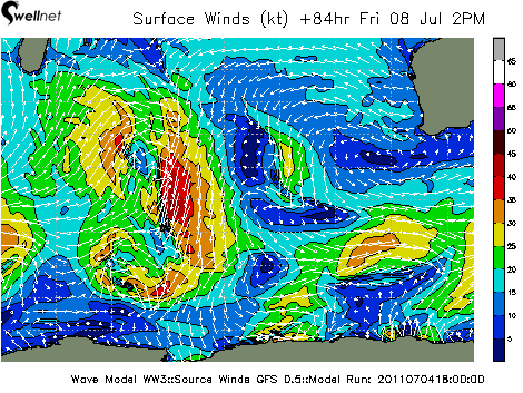 10m Wind Speed (kt.) and Direction